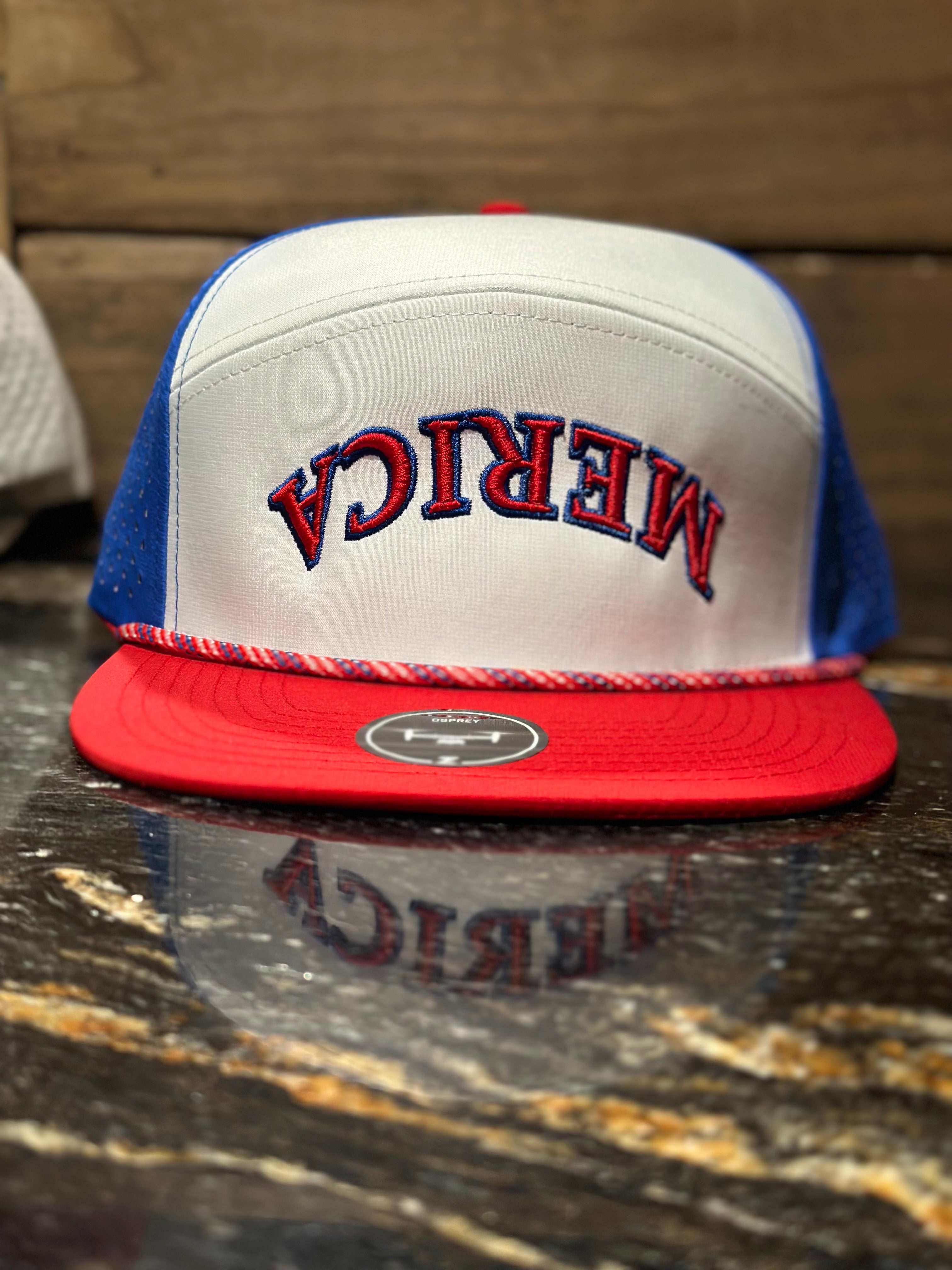 MERICA 4th of July Performance Hat Upside Down